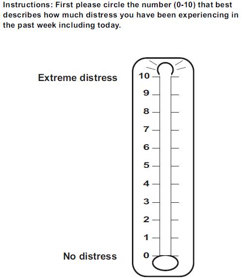 An image of the distress thermometer
